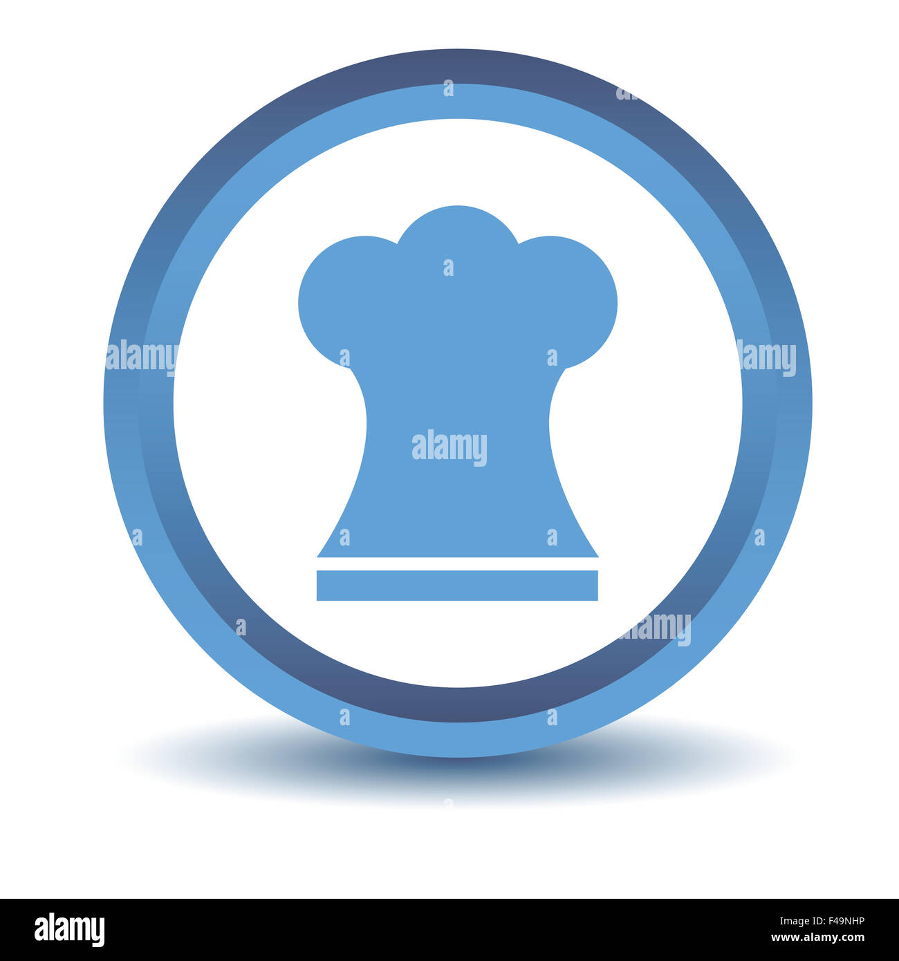 Blue Chef hat icon Stock Photo - Alamy