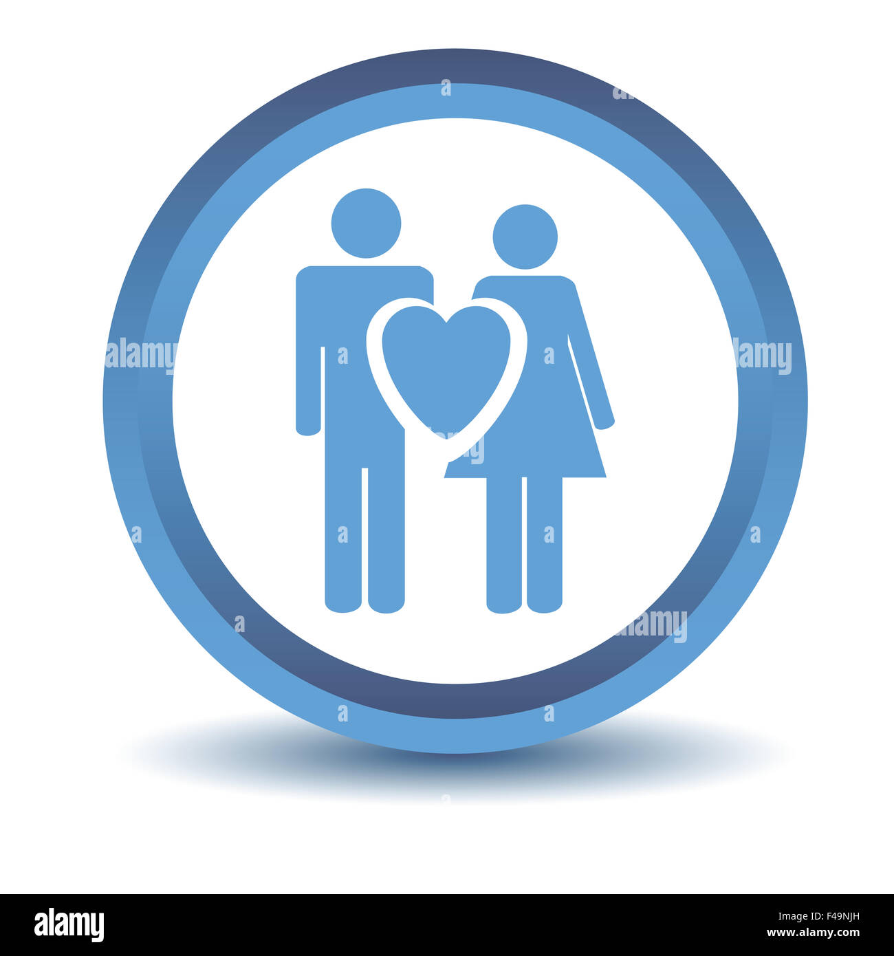 Blue Love icon Stock Photo Alamy