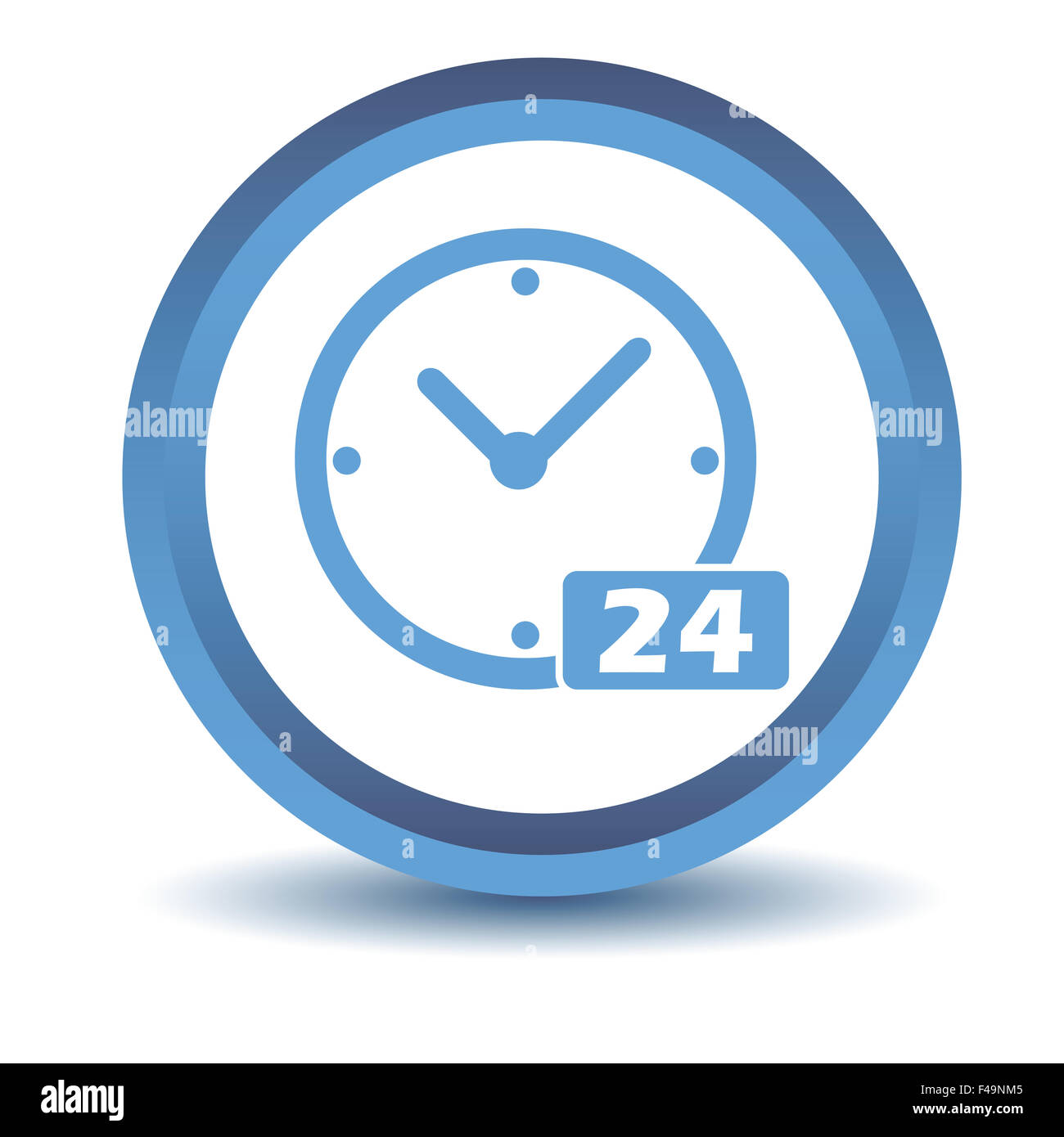 Blue Clock icon Stock Photo Alamy