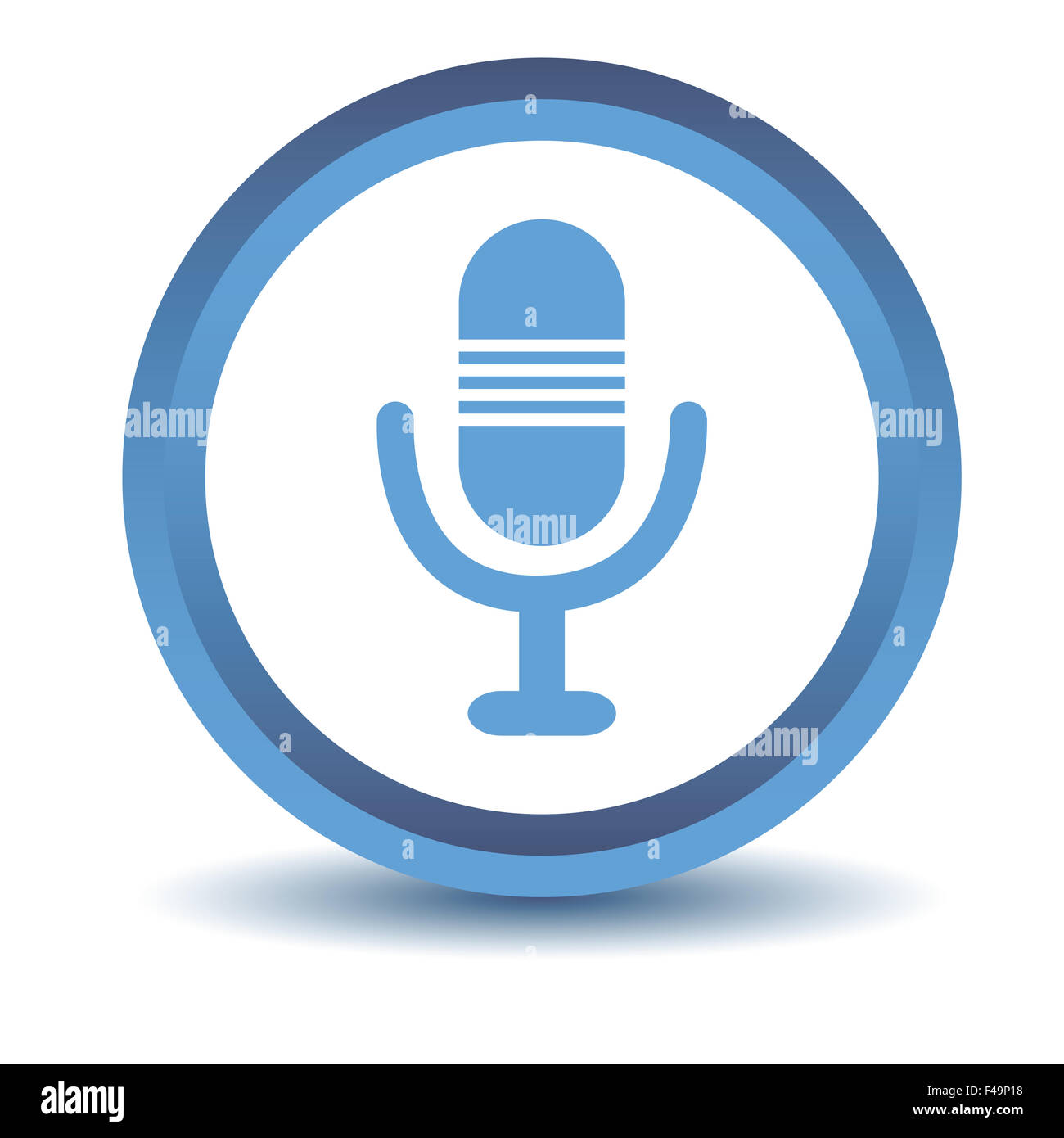 Blue microphone icon Stock Photo Alamy