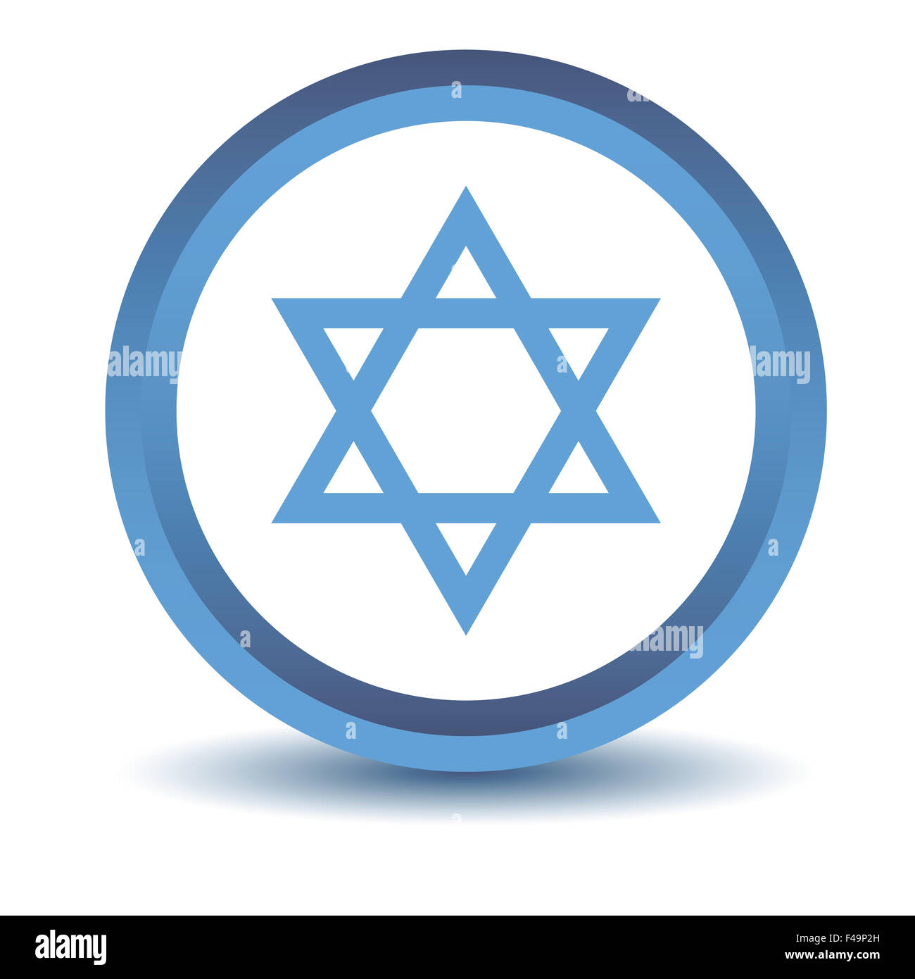 Blue Judaism icon Stock Photo - Alamy