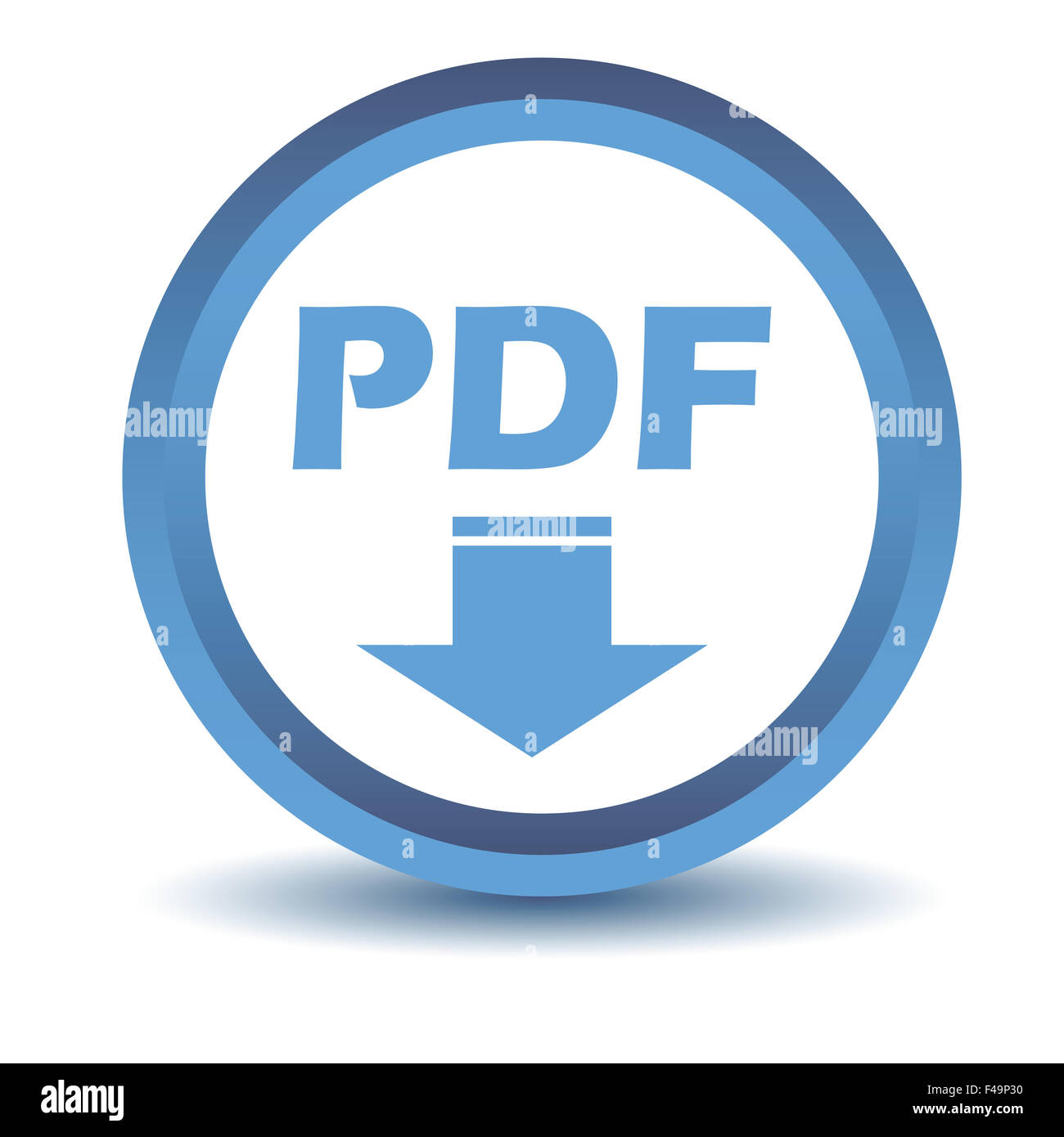 Blue Pdf icon Stock Photo Alamy