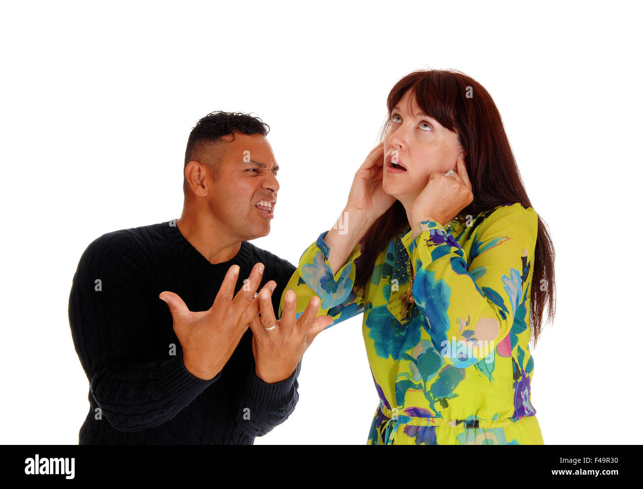 Middle age couple arguing. Stock Photo