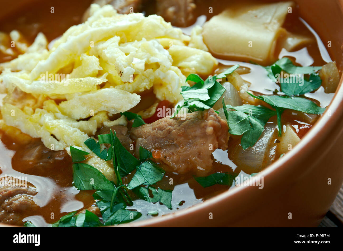 Mampar Uighur soup Stock Photo - Alamy