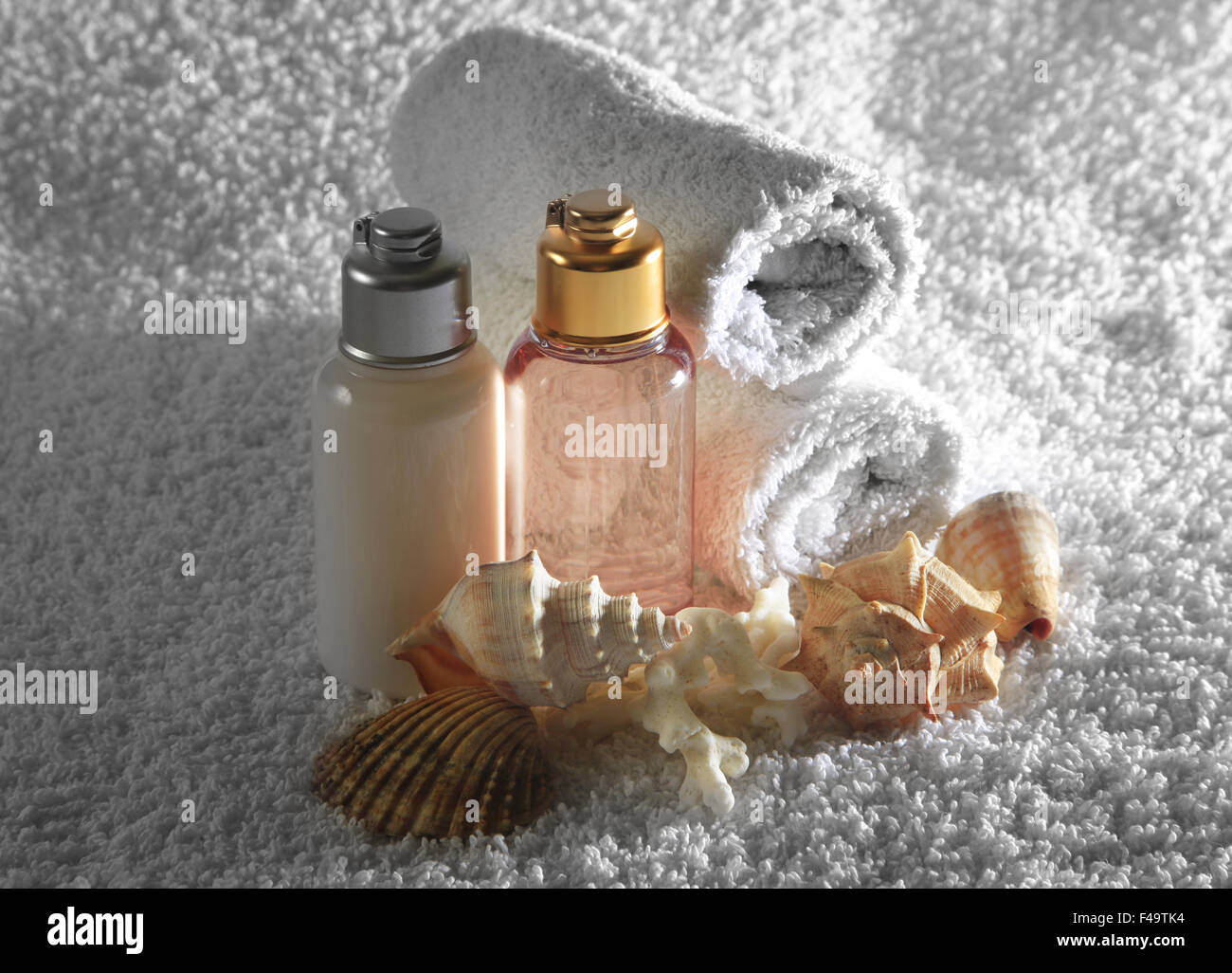 Bottle with massage oil Stock Photo - Alamy