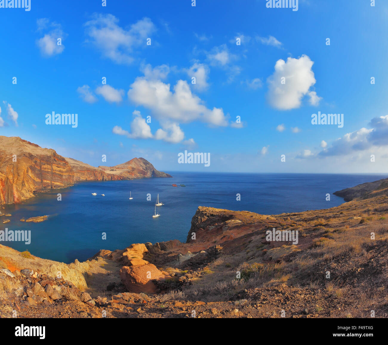 Quiet ocean cove on the island Stock Photo