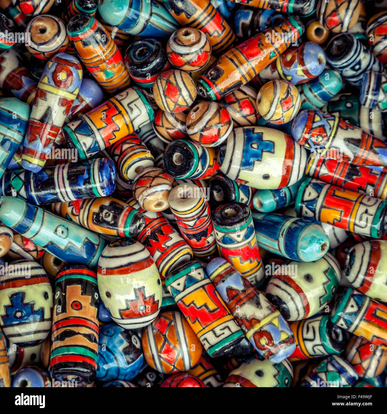 Hand crafted beads at Tlaquepaque Arts and Crafts Village in Sedona, Arizona Stock Photo