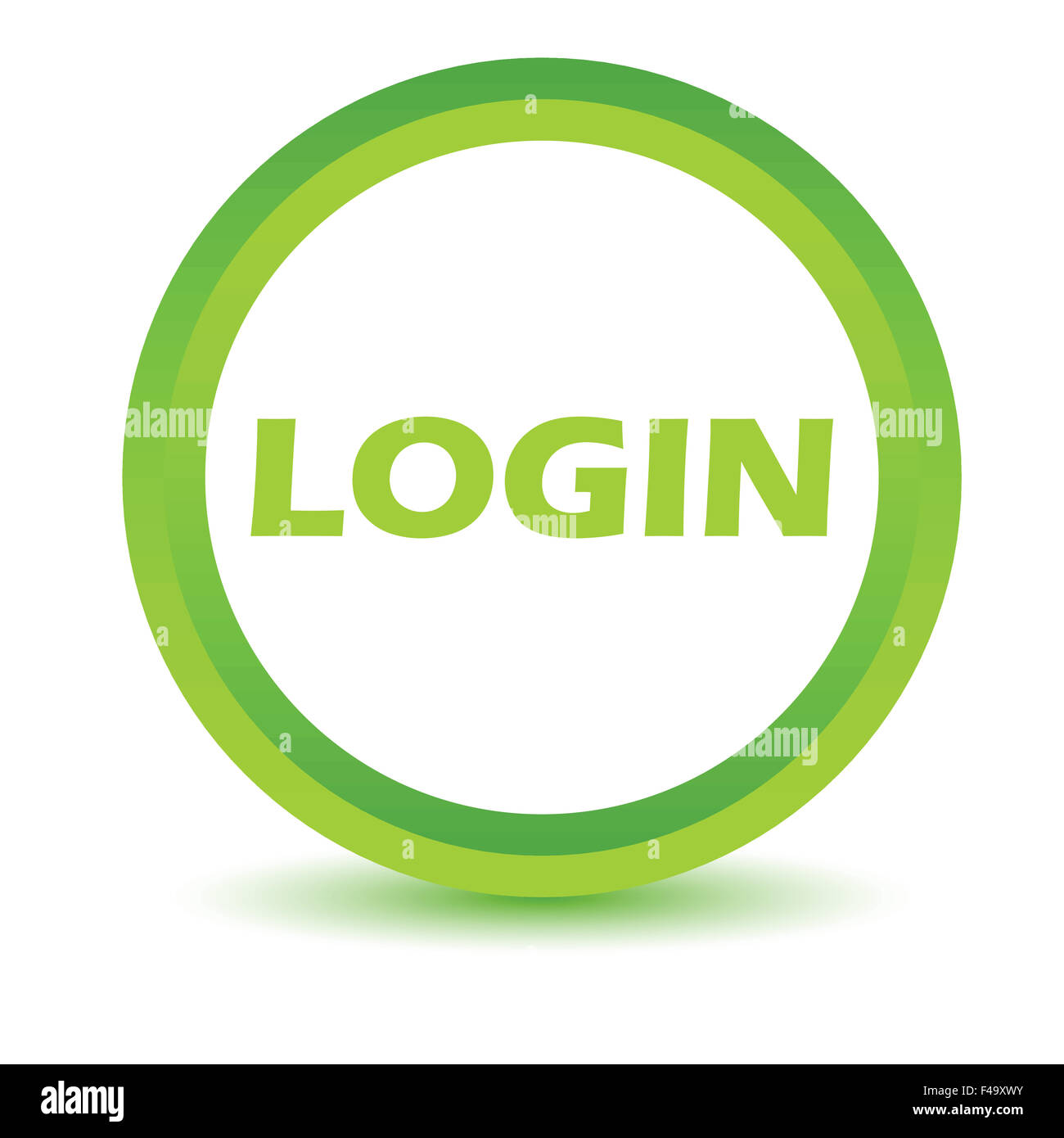 Green login icon Stock Photo