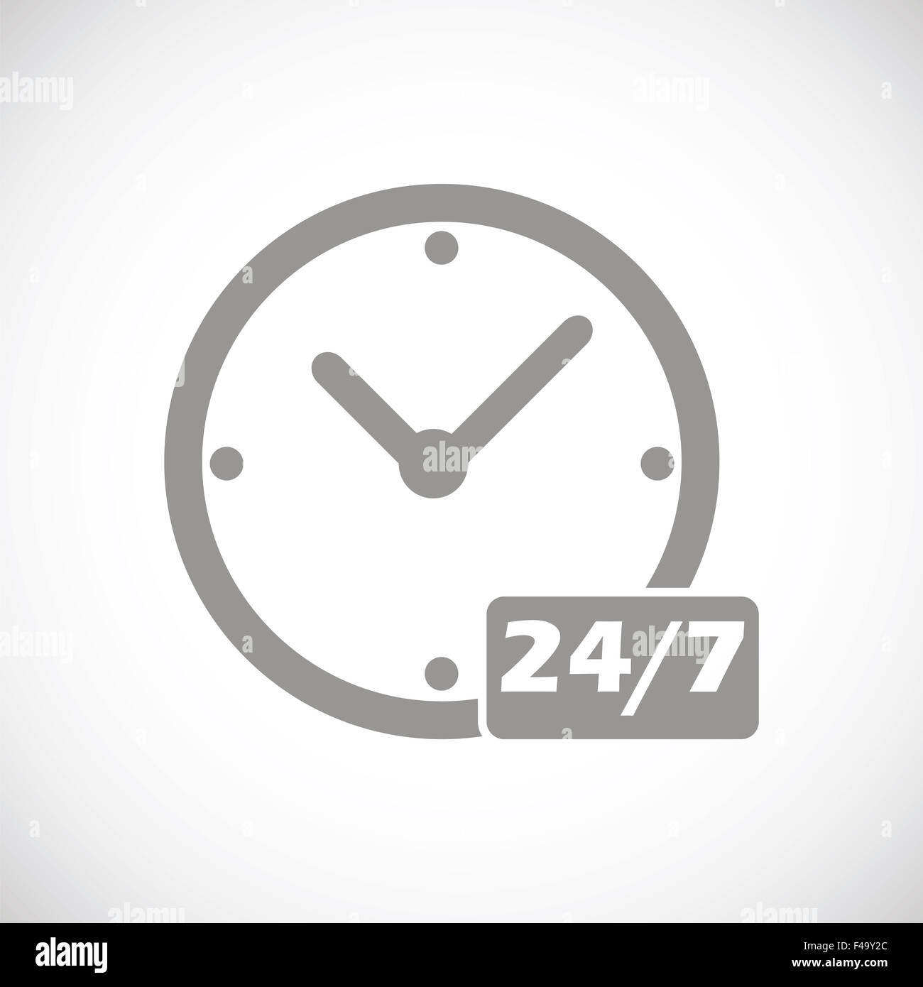 Clock black icon Stock Photo - Alamy