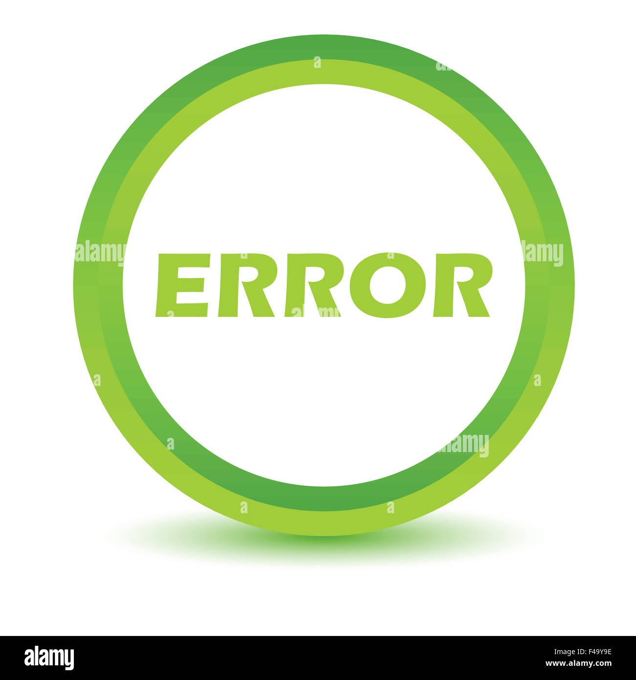 Green error icon Stock Photo - Alamy