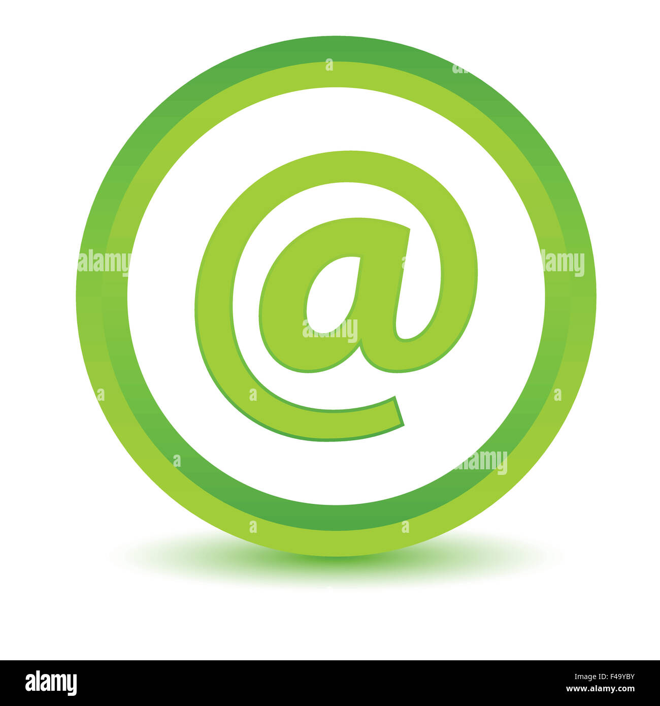 Green email icon Stock Photo