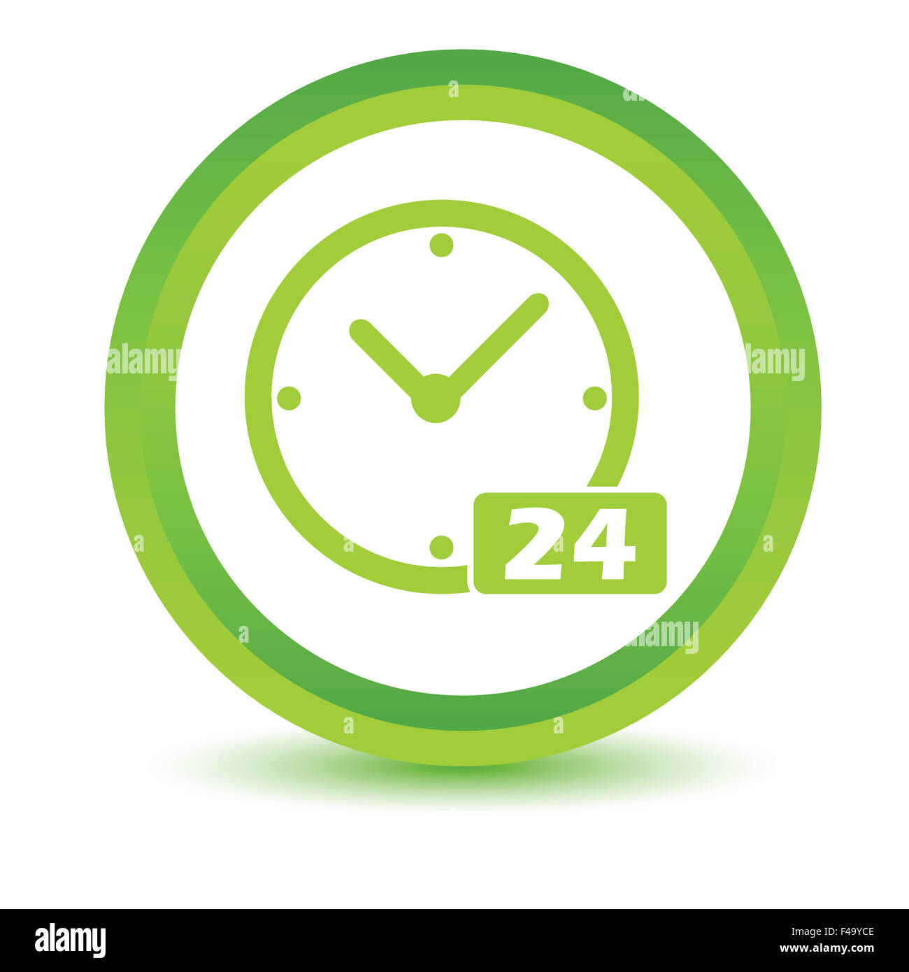 Green Clock icon Stock Photo Alamy