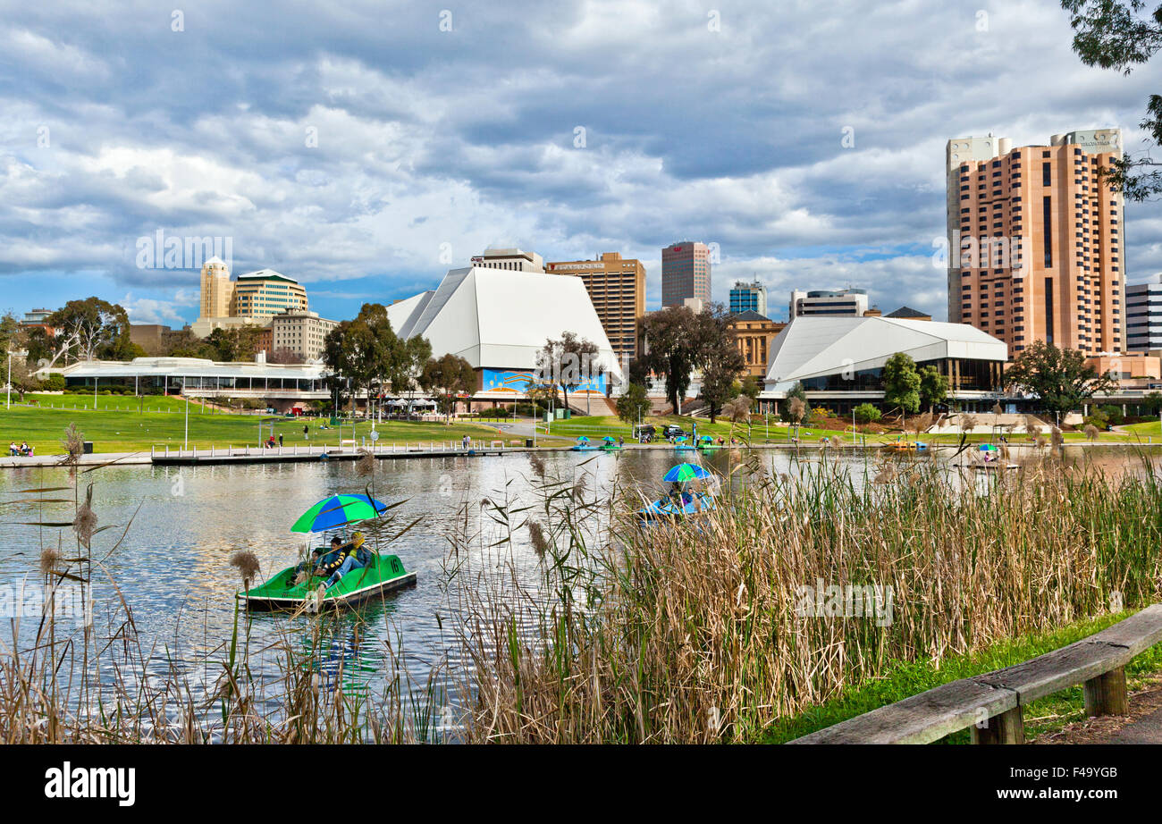 Australia, South Australia, Adelaide, Adelaide Festival Centre and River Torrens Stock Photo