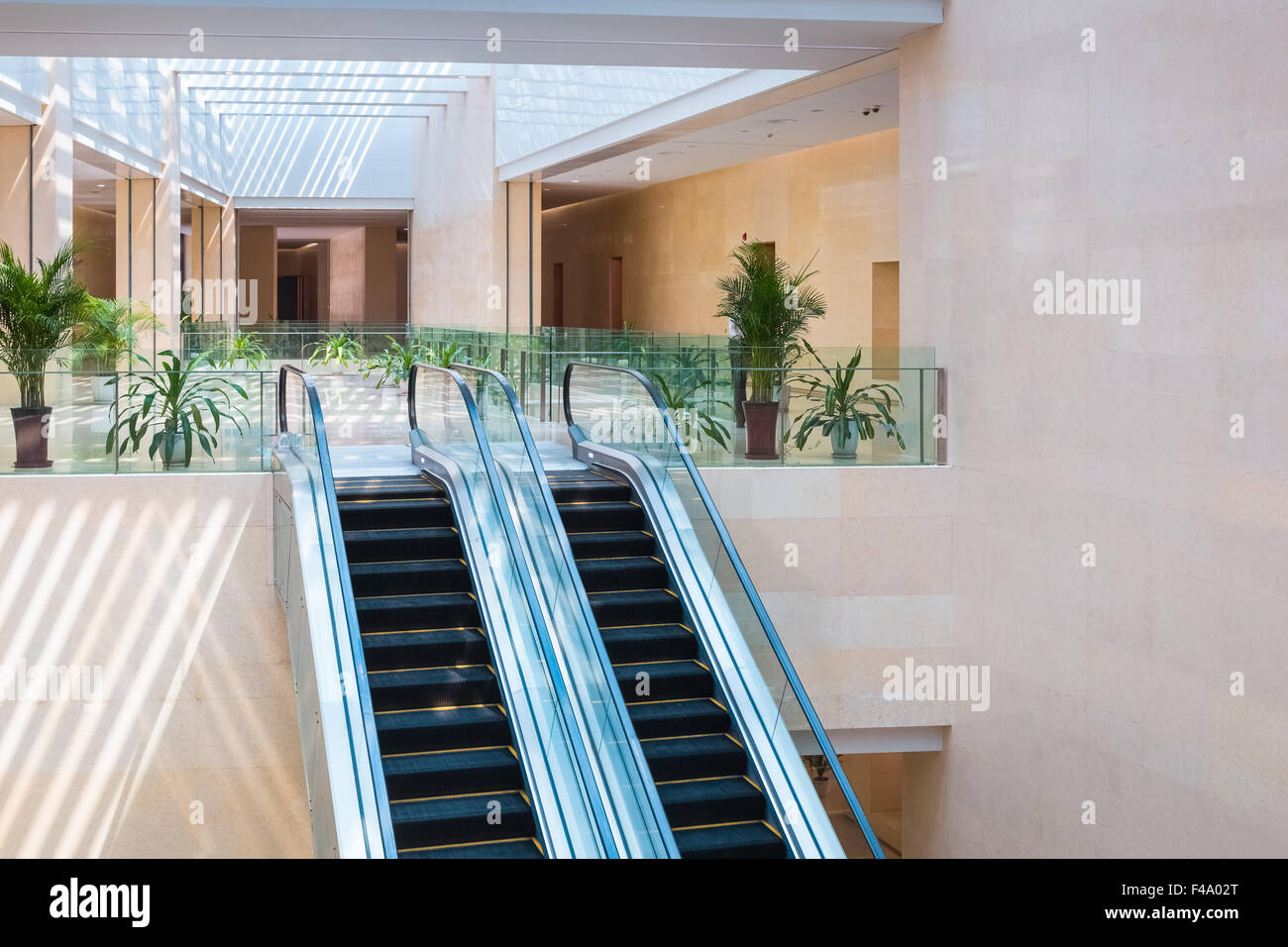 escalator in the terminal Stock Photo