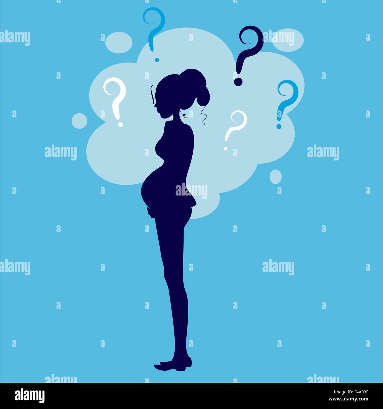 Pregnancy questions Stock Vector