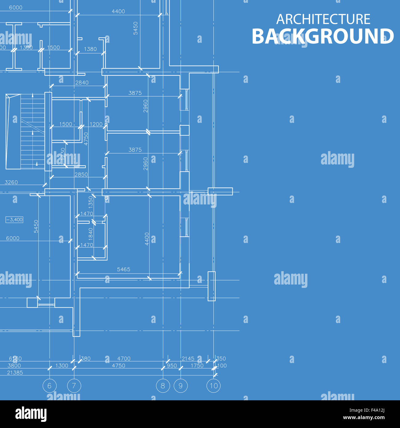 Blueprint architecture model Stock Photo - Alamy