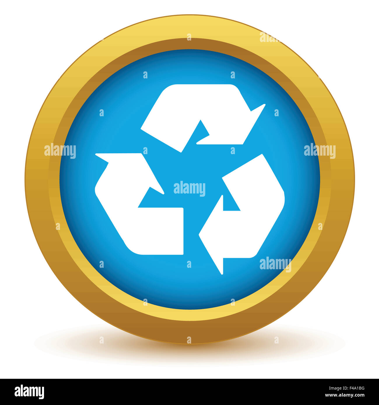Gold recycling icon Stock Photo