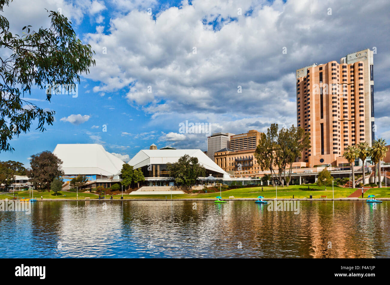 Australia, South Australia, Adelaide, Adelaide Festival Centre and River Torrens Stock Photo