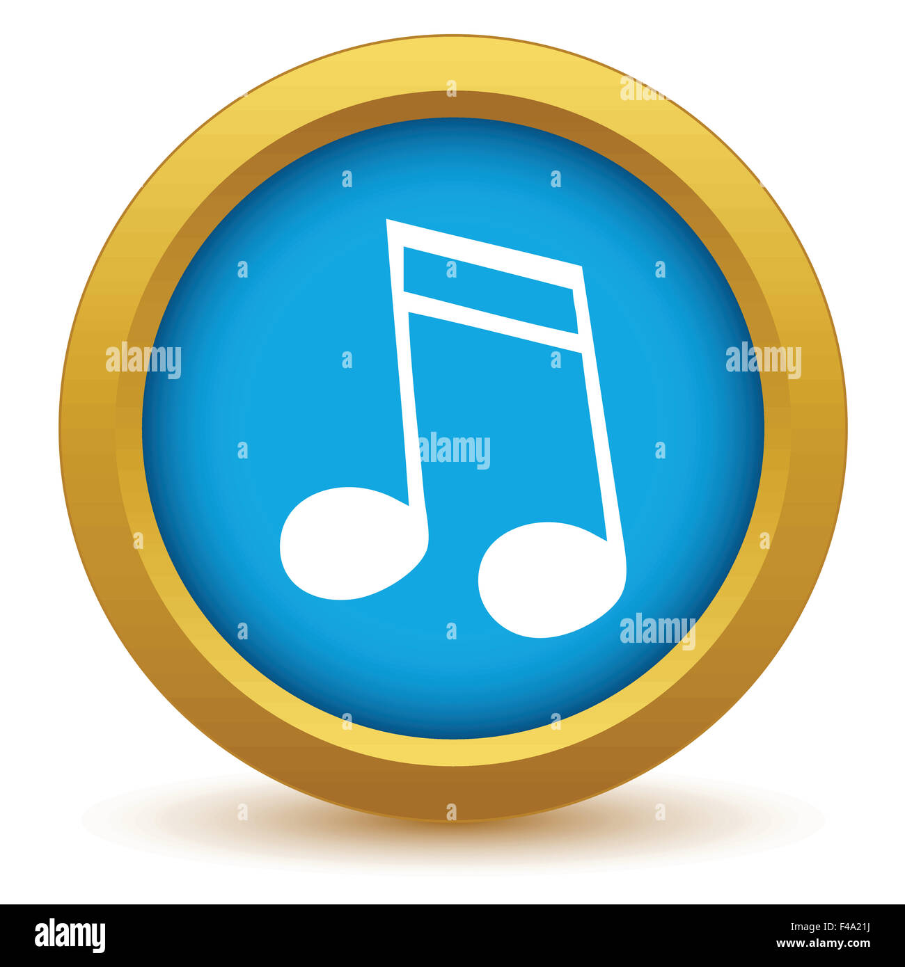 Gold note icon Stock Photo - Alamy