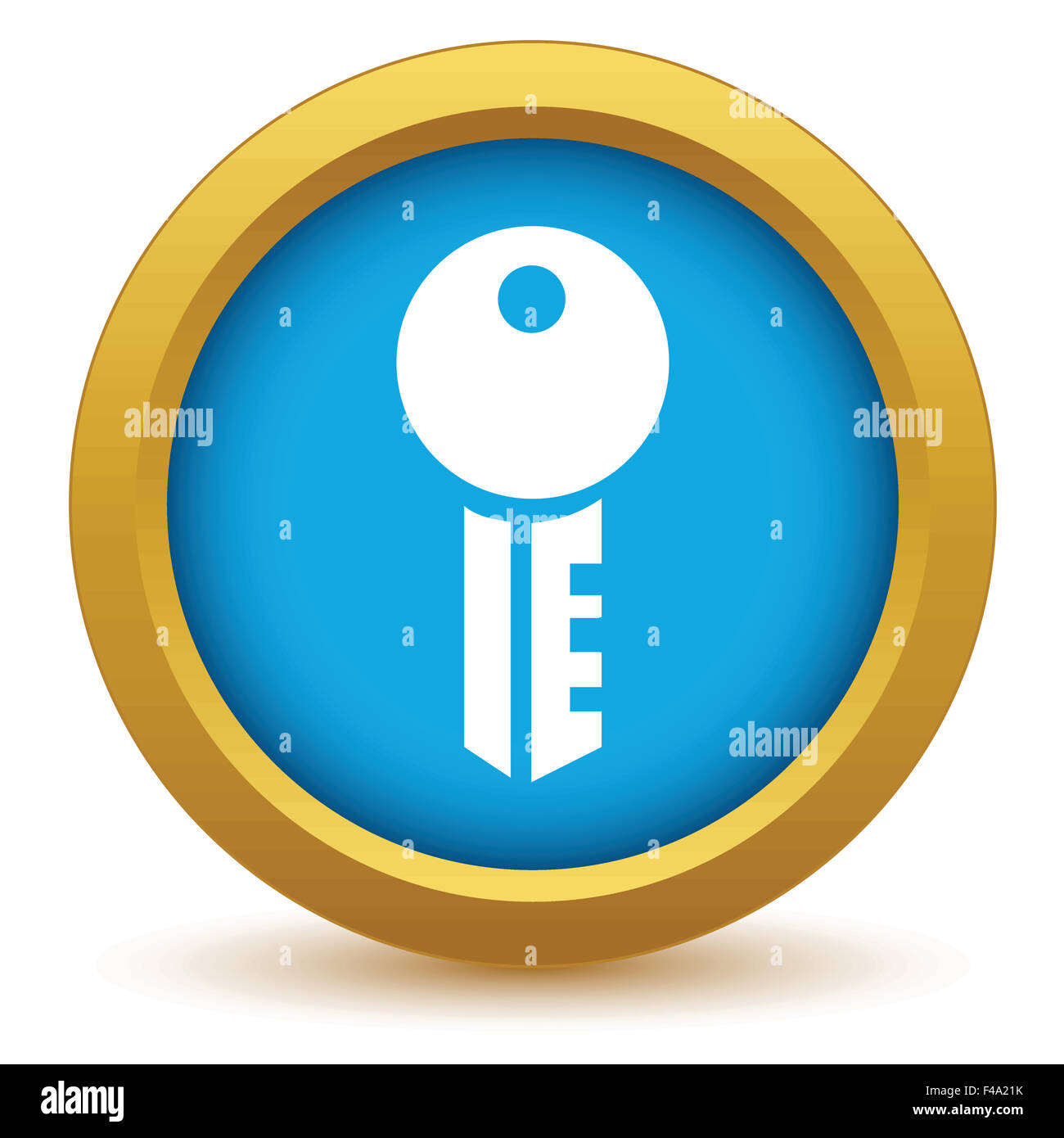 Gold key icon Stock Photo Alamy
