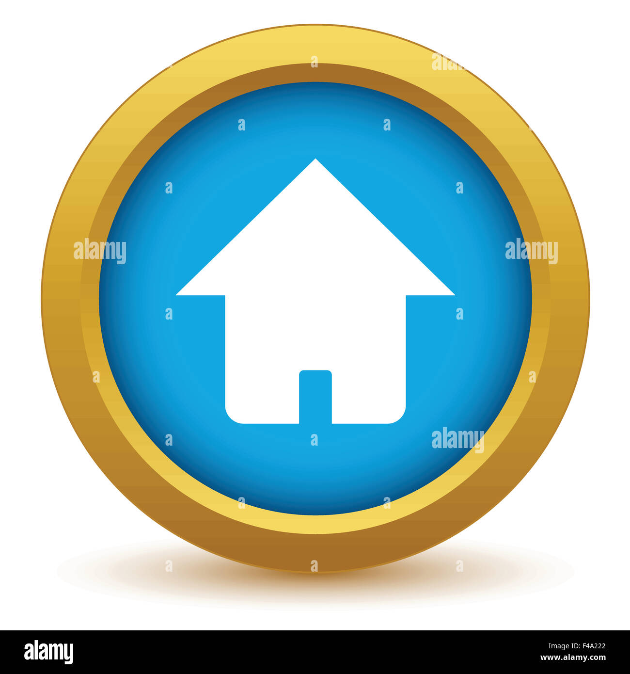 Gold home icon Stock Photo Alamy