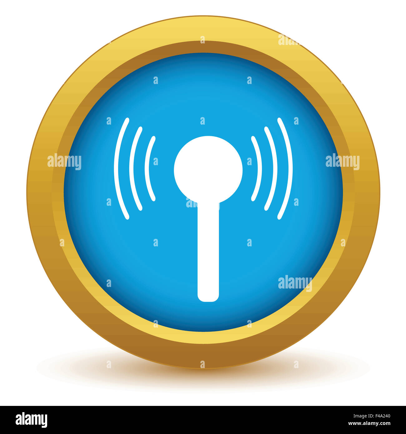 Gold TV tower icon Stock Photo Alamy