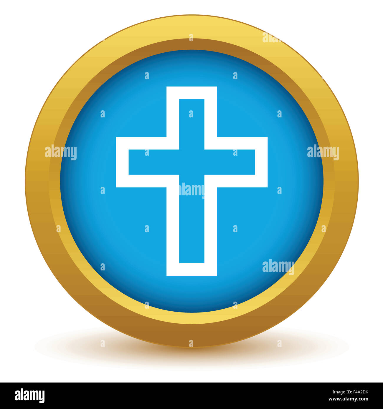 Gold Christianity icon Stock Photo Alamy