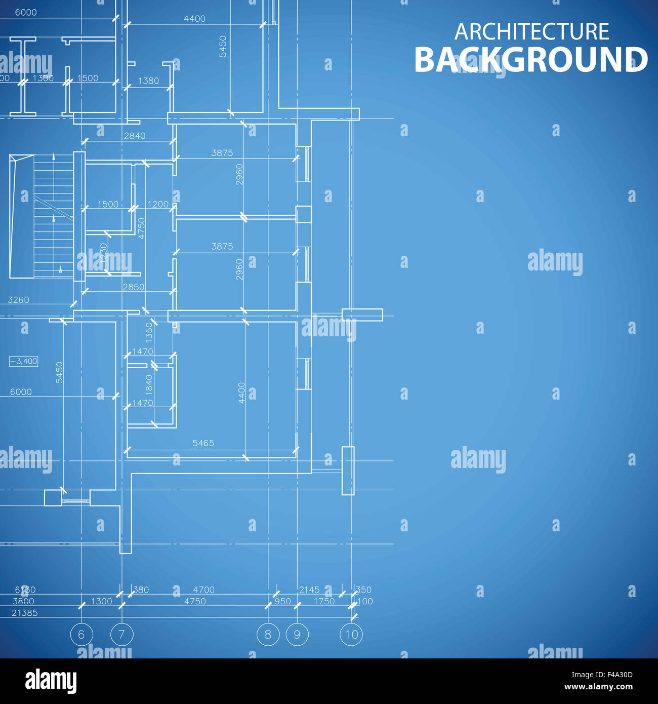 Blueprint building model Stock Photo - Alamy