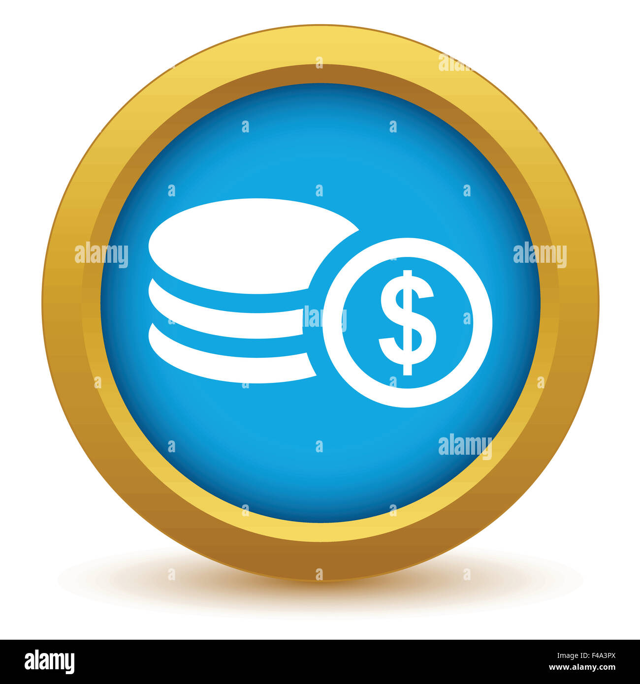 Gold money icon Stock Photo - Alamy