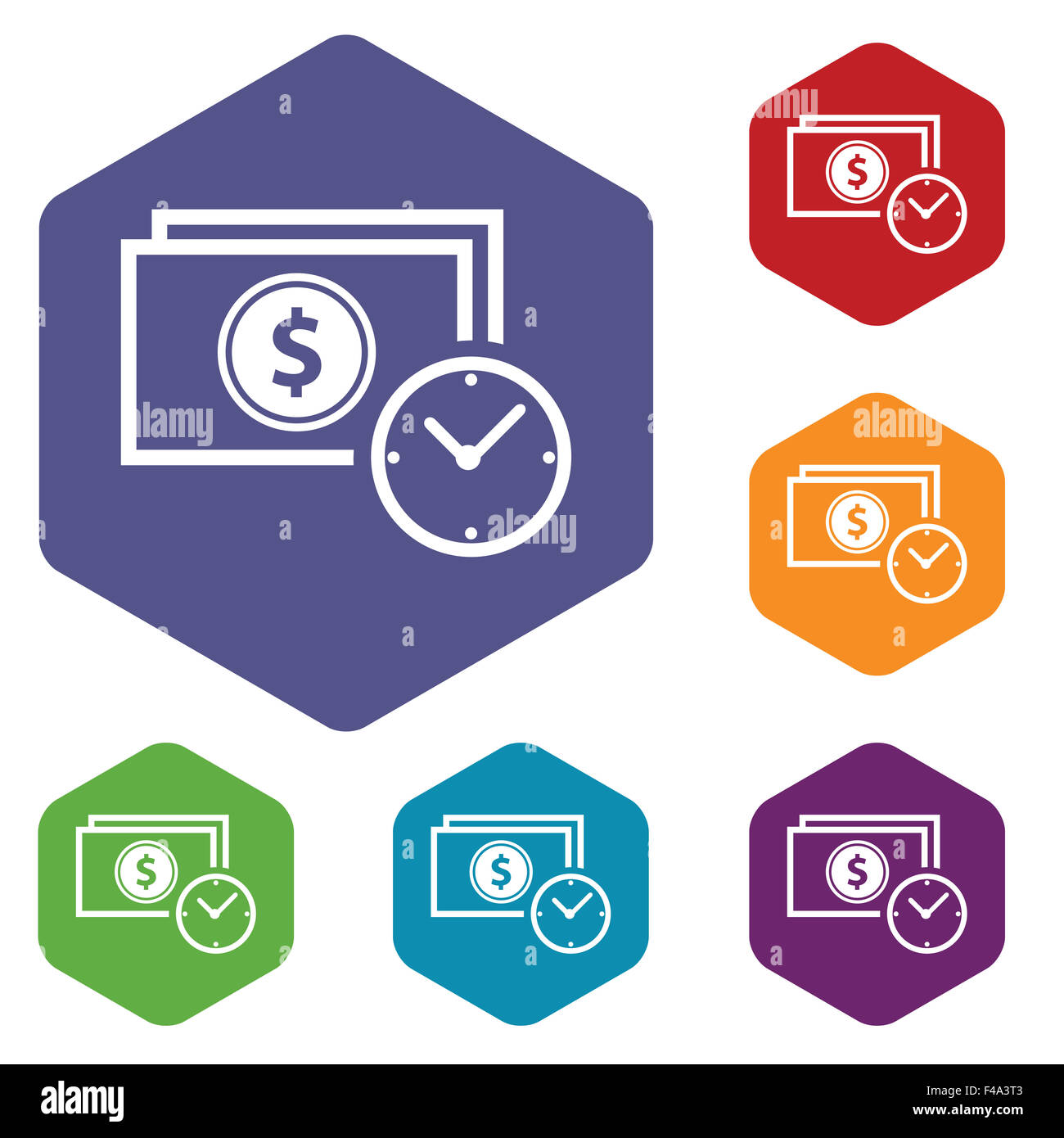 Buck time rhombus icons Stock Photo Alamy