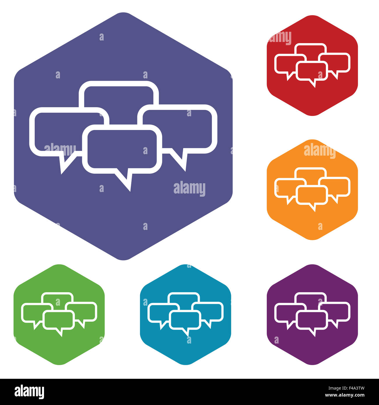 Big dialog rhombus icons Stock Photo - Alamy