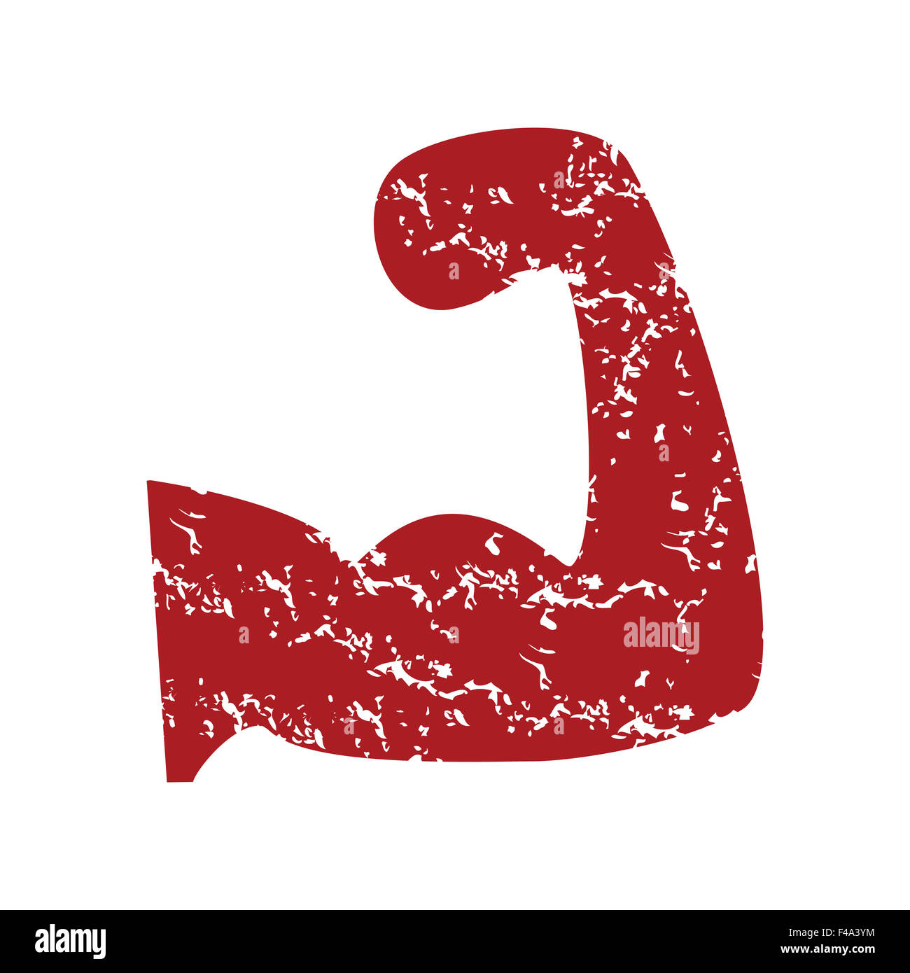 Red grunge brawn logo Stock Photo