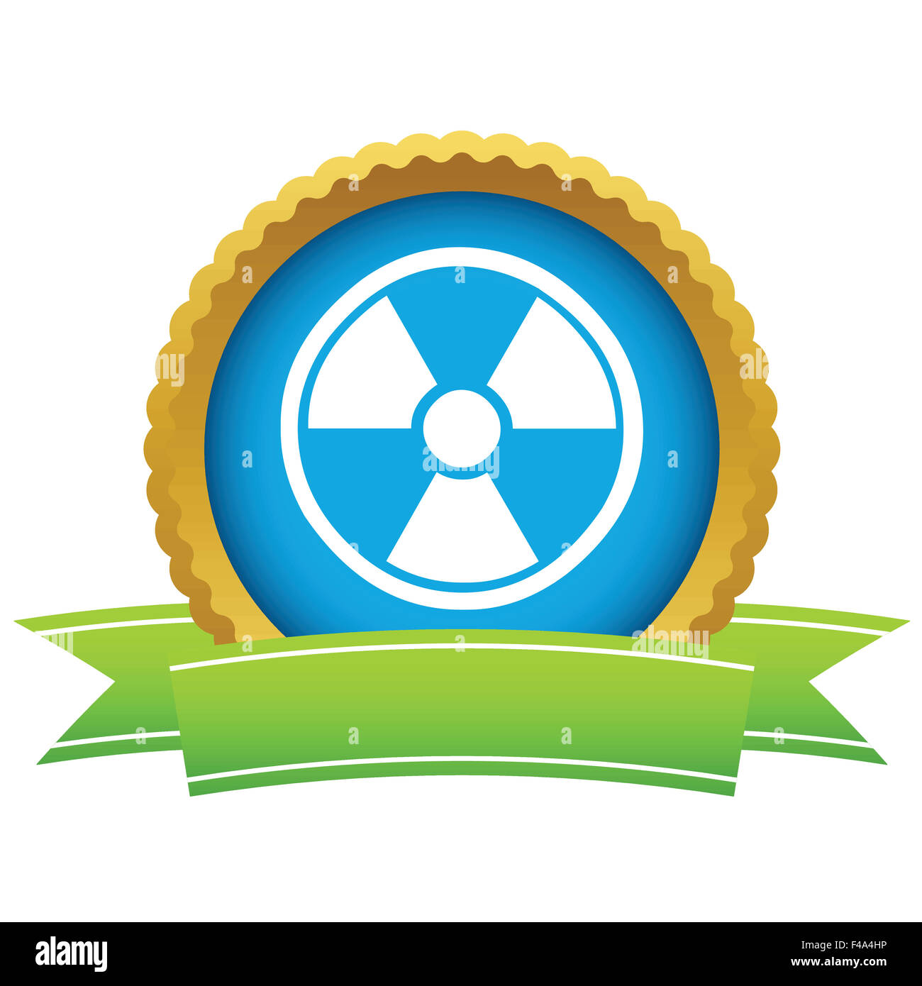 Gold nuclear logo Stock Photo