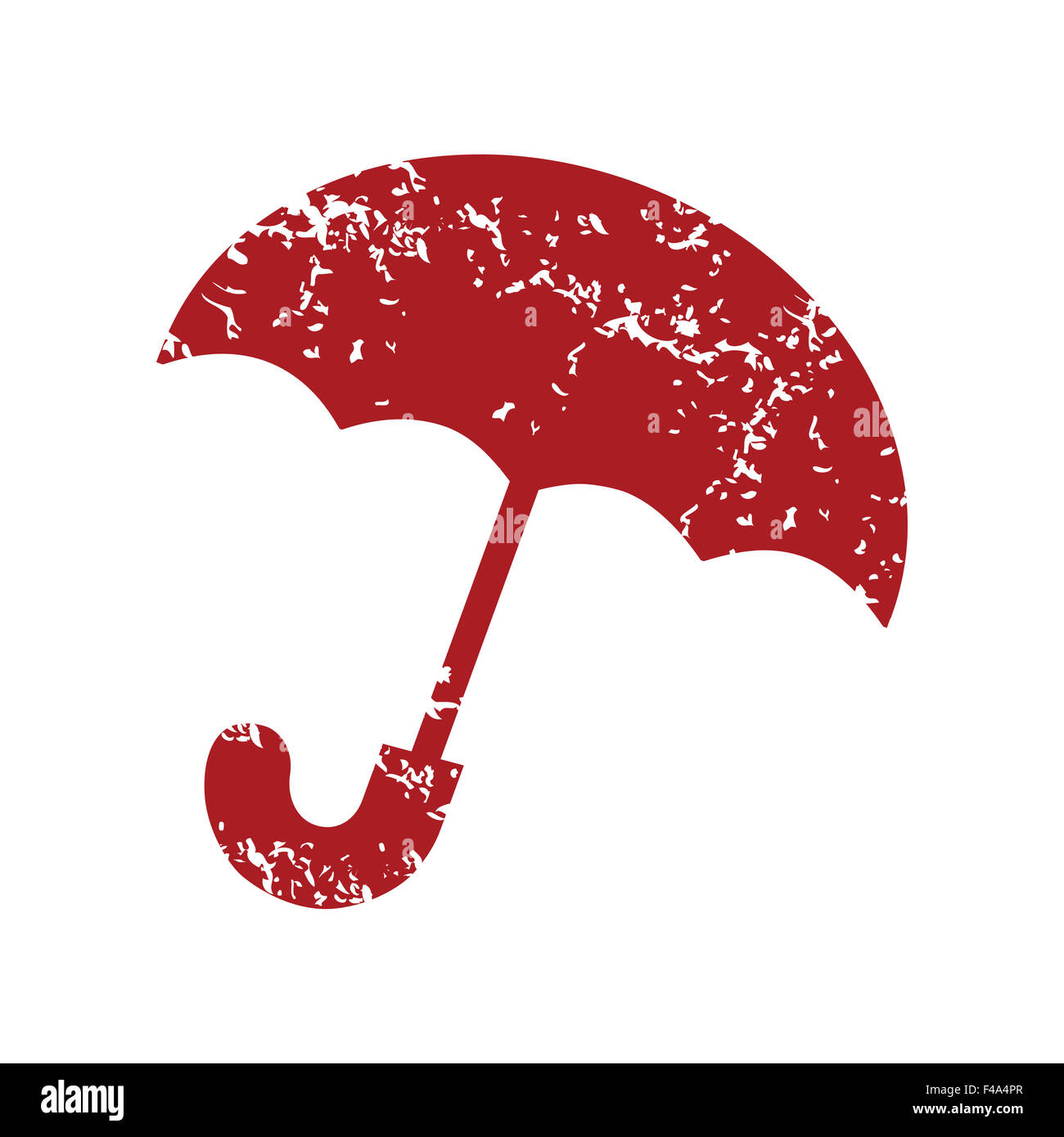 Red grunge umbrella logo Stock Photo - Alamy