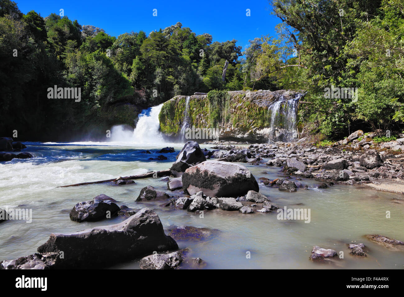 The cascading waterfall Stock Photo