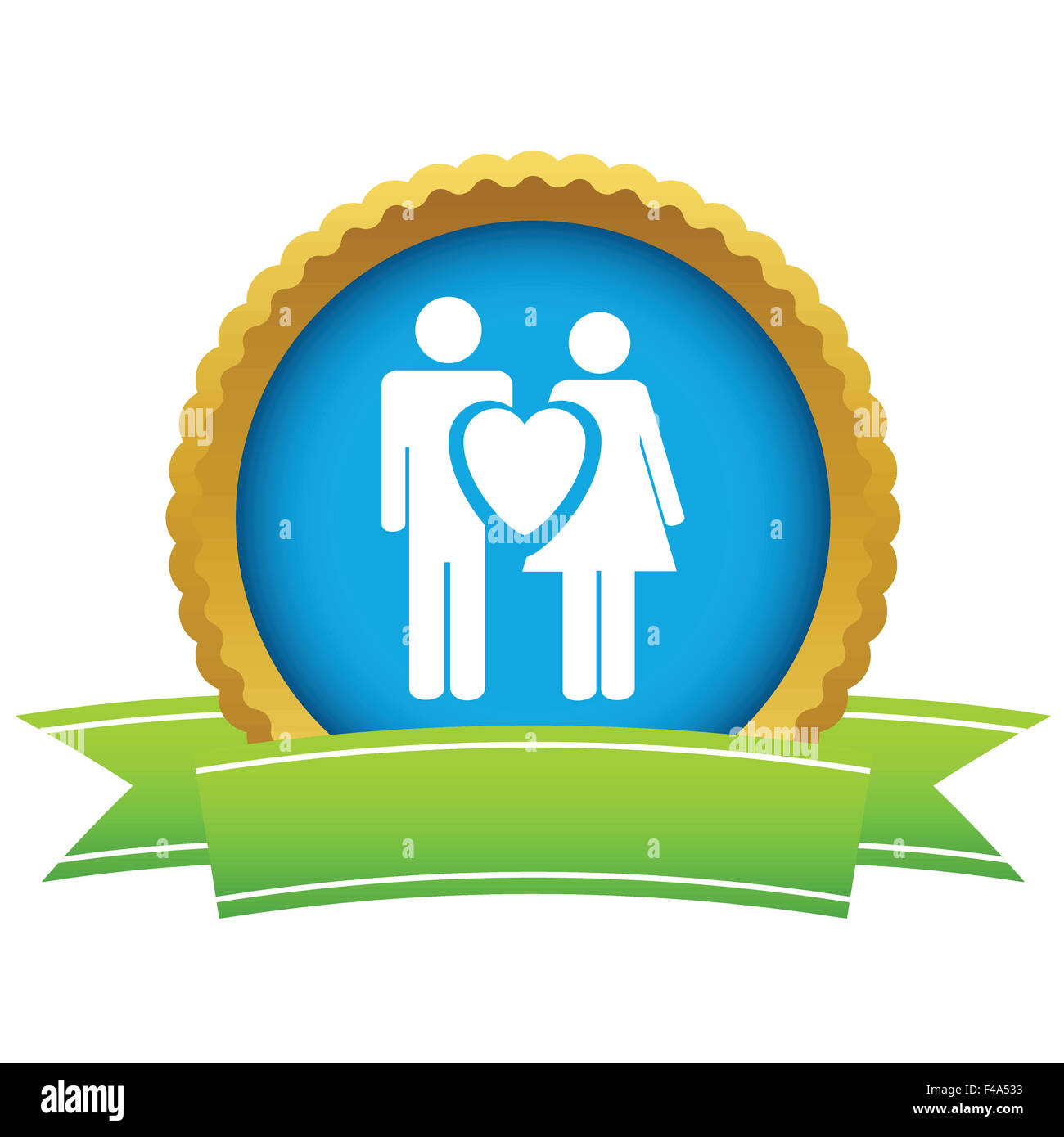 Gold love logo Stock Photo - Alamy