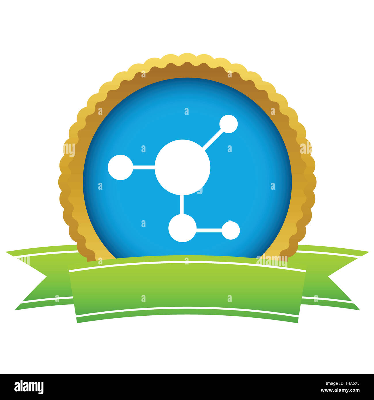 Gold atom logo Stock Photo