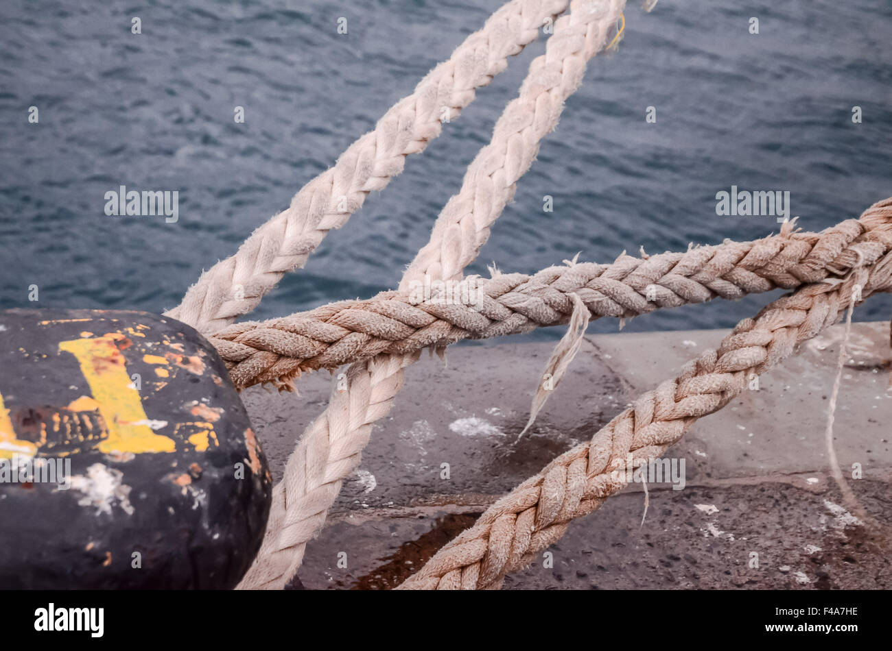 Vintage Rope Access Old Vintage Naval Rope Stock Photo - Alamy