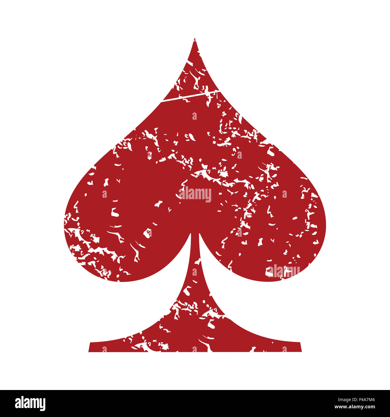 Red grunge spades card logo Stock Photo Alamy