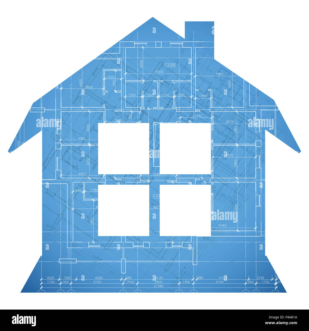 New architecture house plan Stock Photo - Alamy