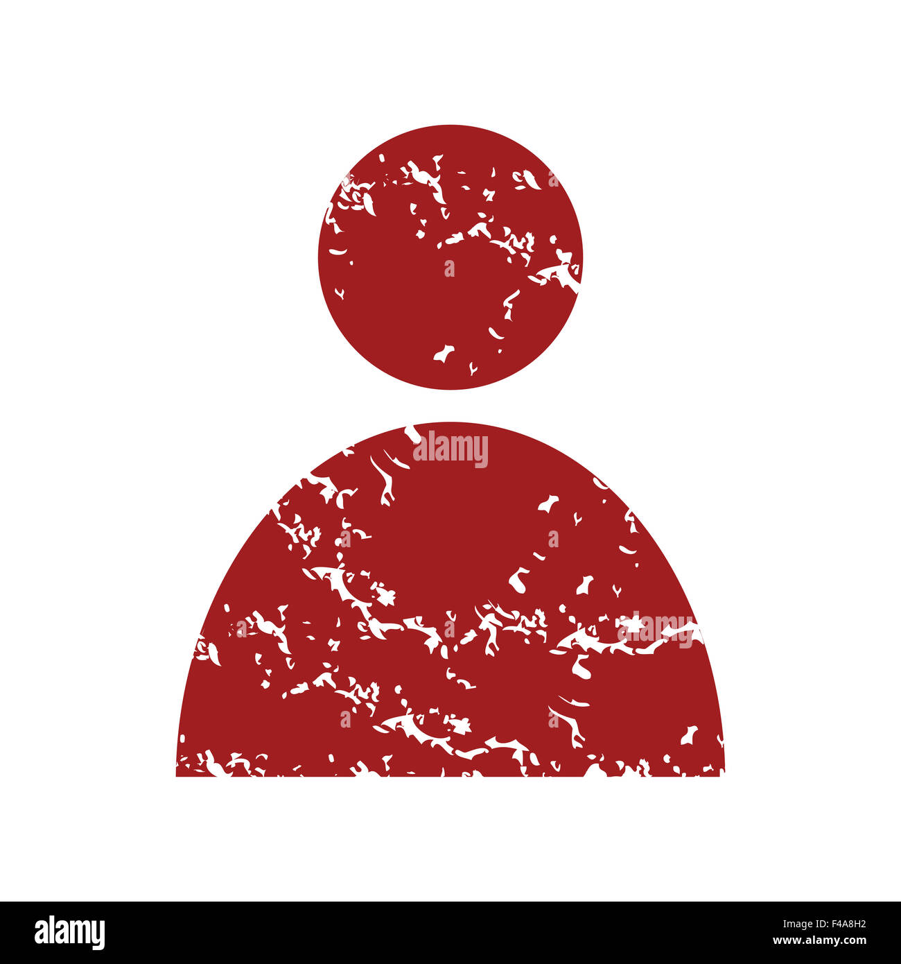 Red grunge user profile logo Stock Photo - Alamy