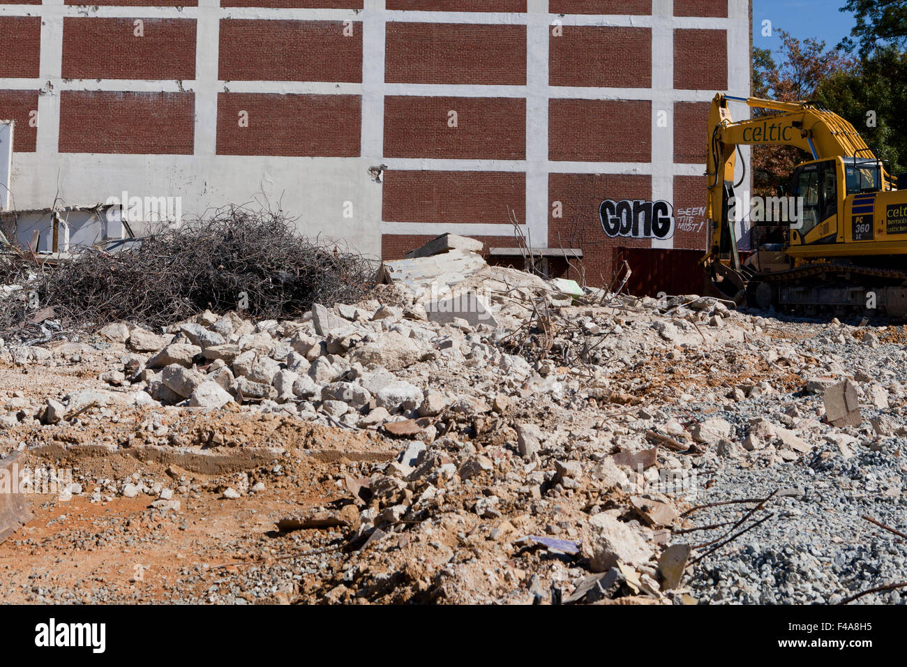 Building demolition site - USA Stock Photo