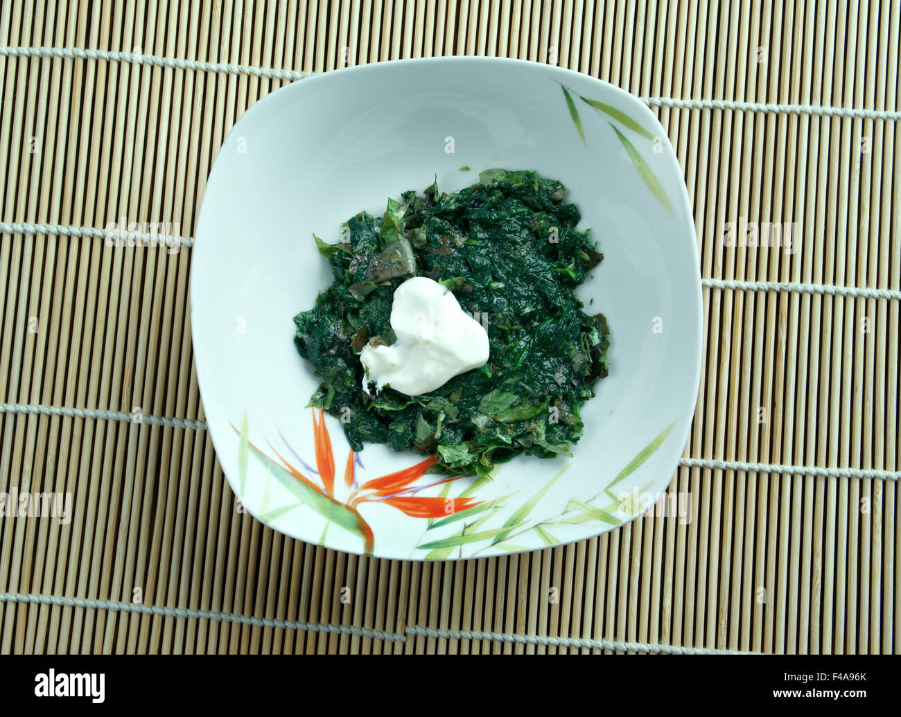 mustard leaves vegetable dish Stock Photo Alamy