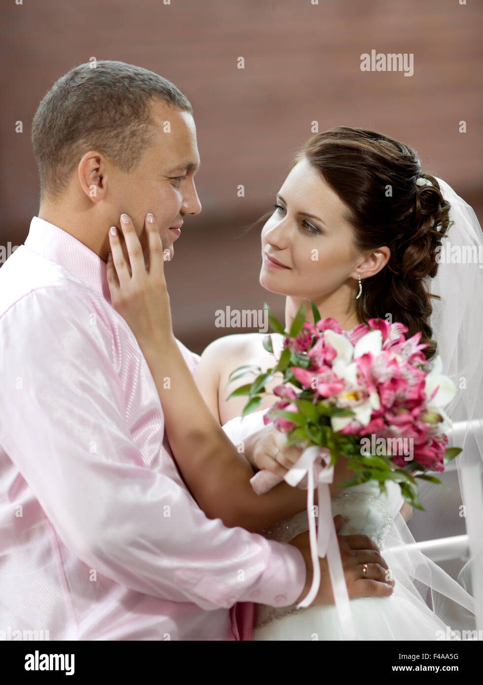 newly married couple Stock Photo