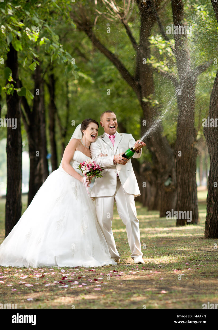 Newly Married Couple Stock Photo - Alamy