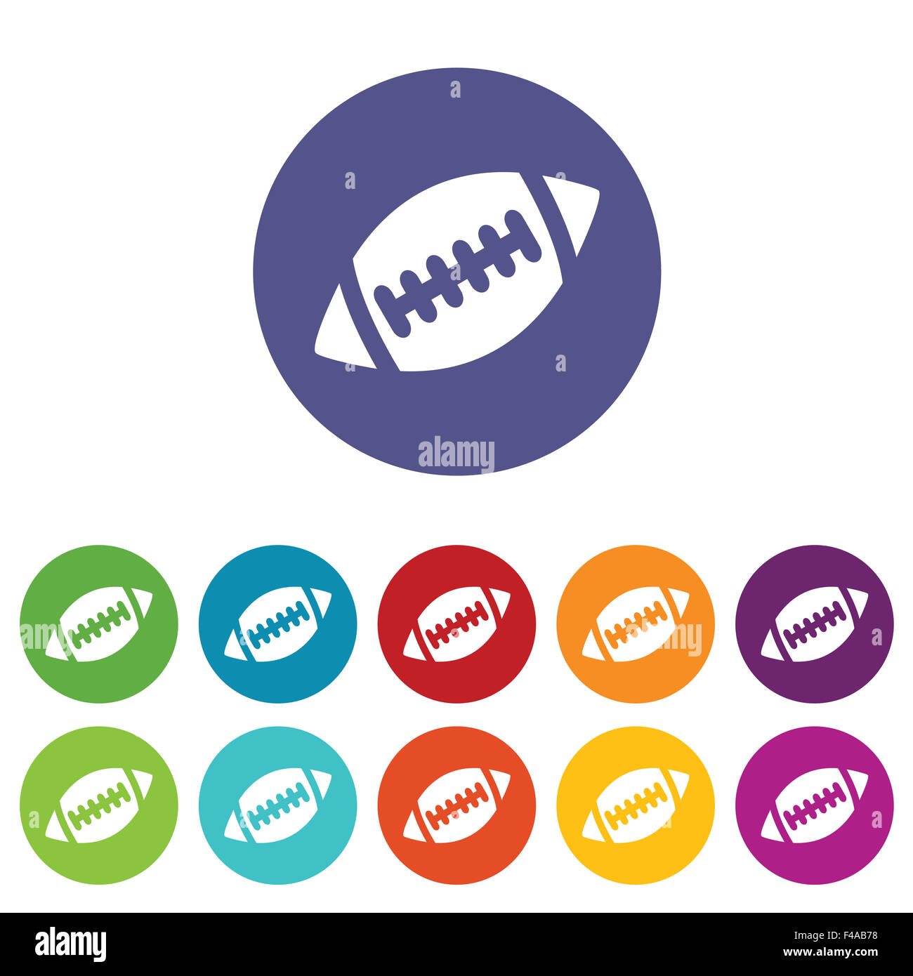 Rugby ball icon set Stock Photo Alamy Rugby ball icon set Stock Photo Alamy