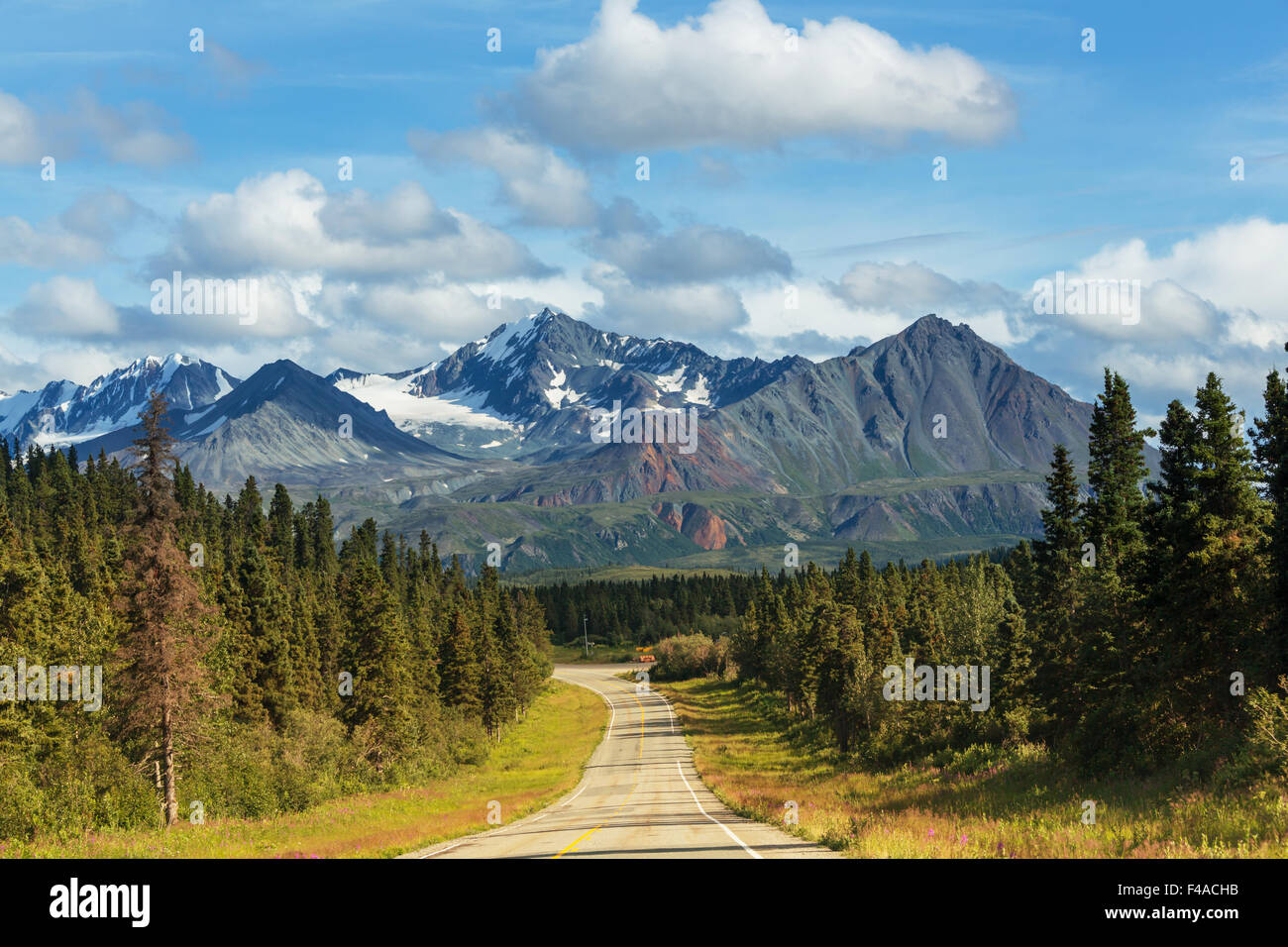 Road on Alaska Stock Photo - Alamy