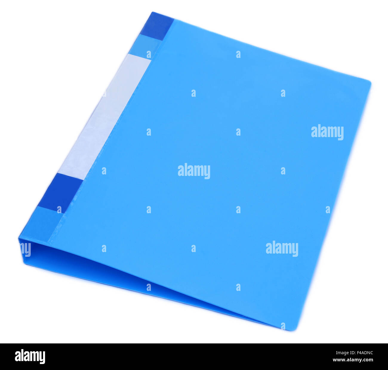 Blue plastic folder over white background Stock Photo
