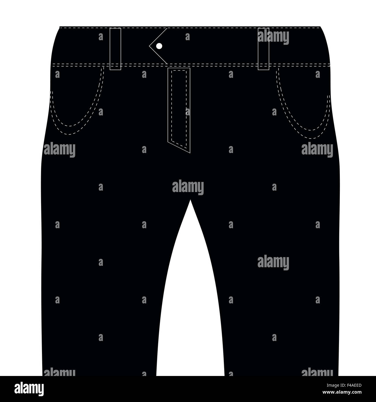 Black Graphic Jeans