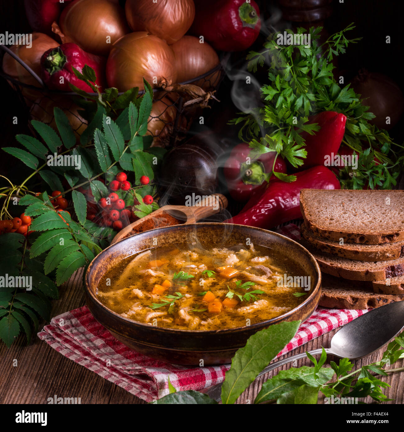 polish beef tripe soup Stock Photo Alamy